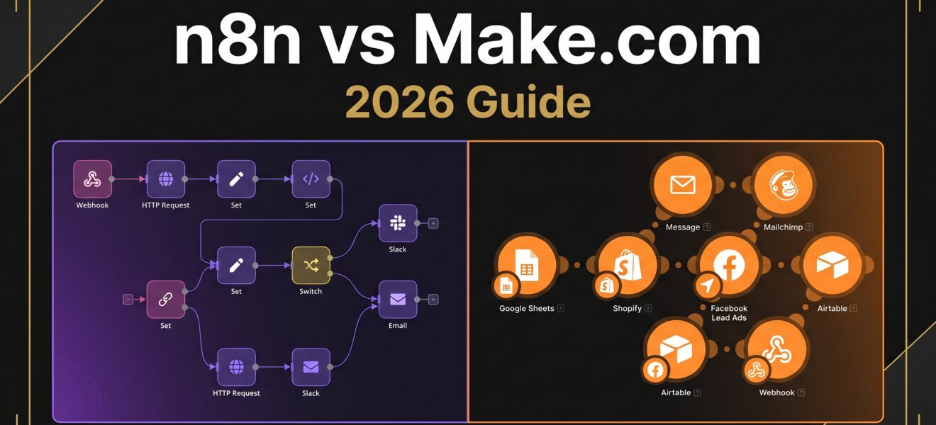 n8n vs Make.com - comparatif automatisation social media 2026