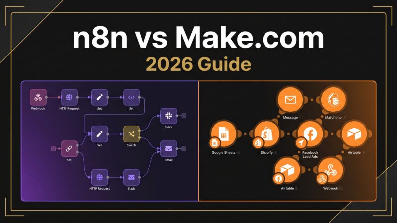 n8n vs Make.com - comparatif automatisation social media 2026